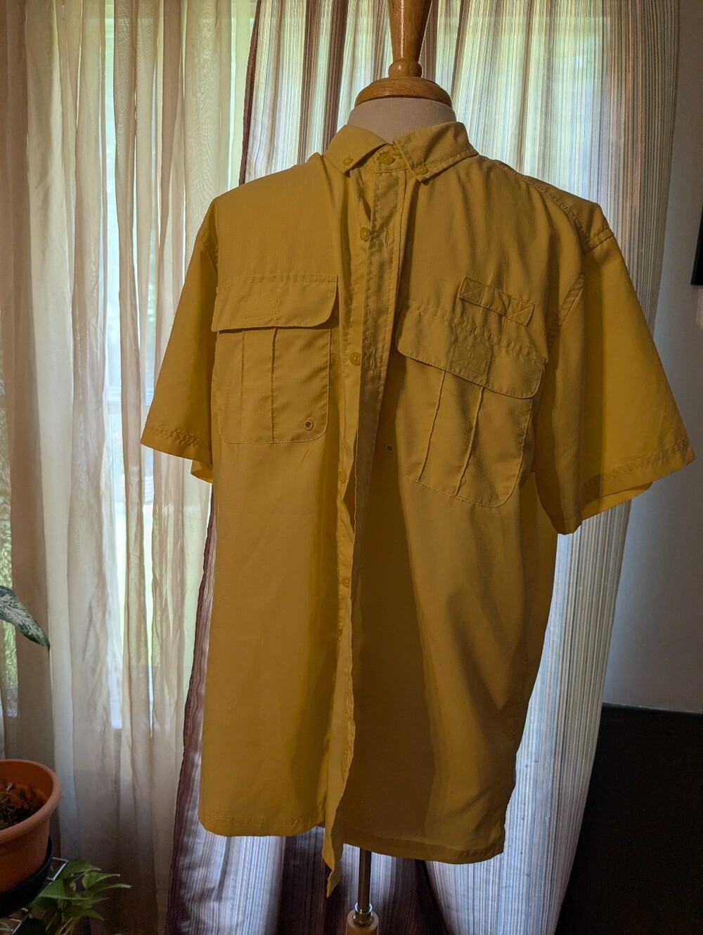 Men's Short-Sleeve Utility Shirt - Yellow